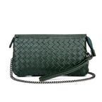 Genuine Leather Woven Clutch Shoulder Bag