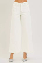 RISEN High Rise Ankle Wide Pants