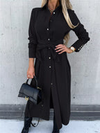 Full Size Button Front Shirt Dress Plus Size