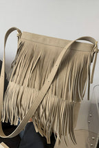Double-Layered Fringe Shoulder Bag