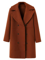 Double-Breasted Long Sleeve Coat