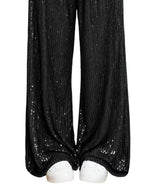 Sequin Wide-Leg Pants