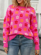 Floral Crew Neck Sweater