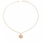 18K Gold-Plated Sunburst Pendant Necklace