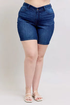 Judy Blue Full Size High Waist V-Front Bermuda Plus Size
