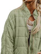Quilted Zip Up Outerwear