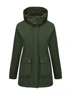 Full Size Zip Up Hooded Parka Outerwear Plus Size