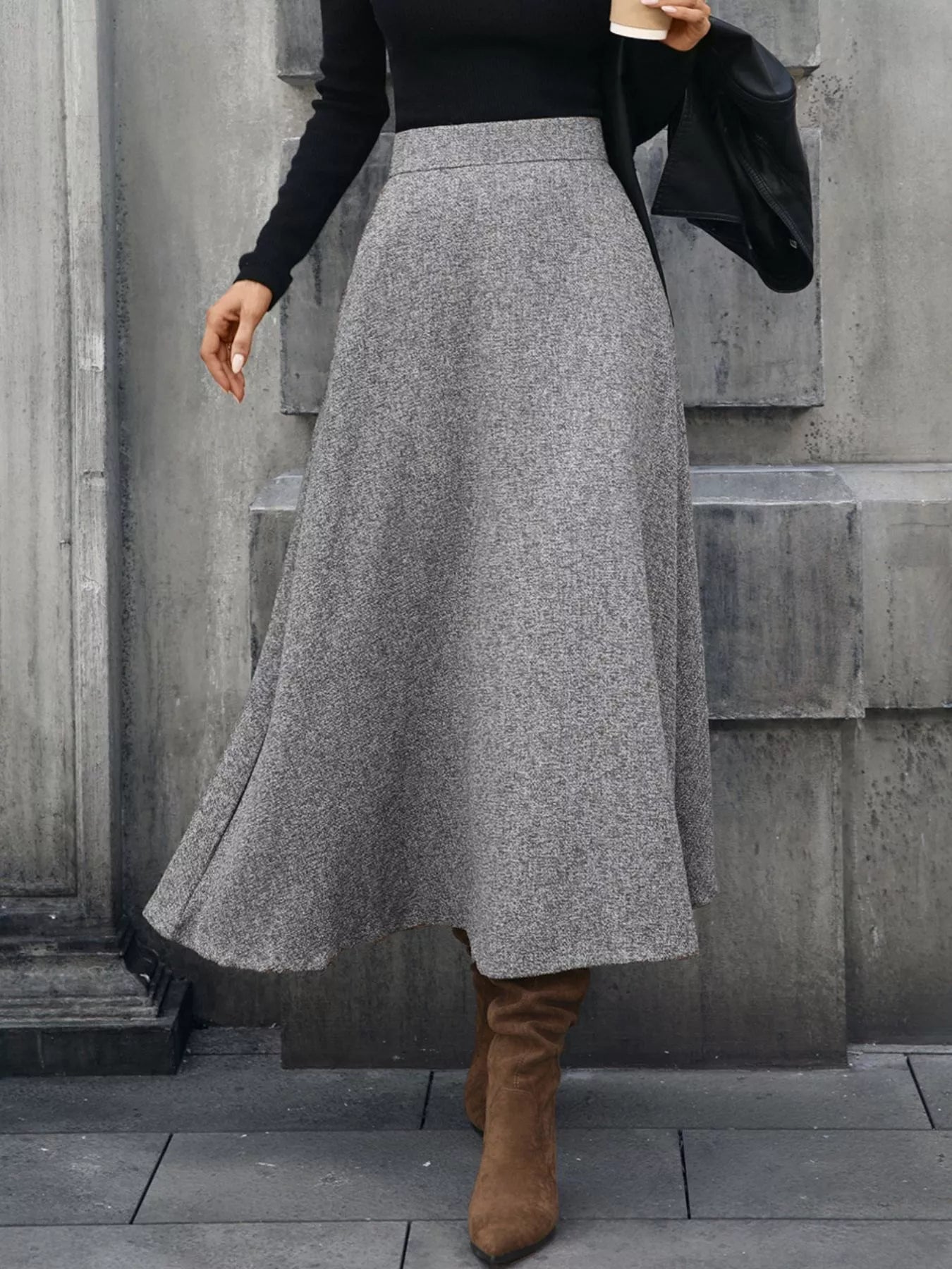 A-Line Midi Skirt