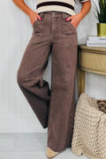 Vintage Wash Wide Leg Jeans
