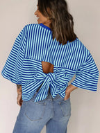 Striped Back Bow Tie T-Shirt