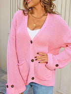 Oversized Knit Button-Down Cardigan