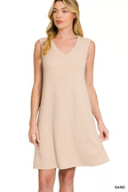 Zenana Raised Rib Sleeveless Mini Dress