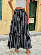 Printed High Waist Skirt