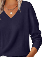 Classic V-Neck Long Sleeve Sweater
