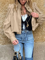 Puff Sleeve Cropped Jacket