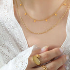 18K Gold-Plated Titanium Steel Layered Necklace