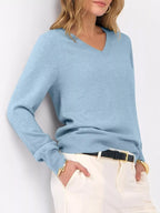 Classic V-Neck Long Sleeve Sweater