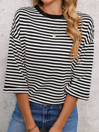 Striped Back Bow Tie T-Shirt