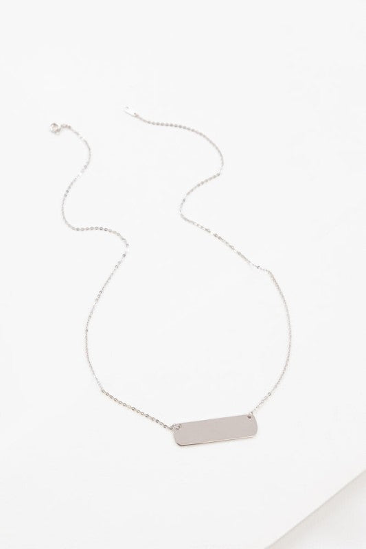 Tag Plate Necklace | Silver (sterl.)