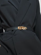 Zinc Alloy Buckle Elastic PU Belt