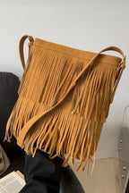Double-Layered Fringe Shoulder Bag