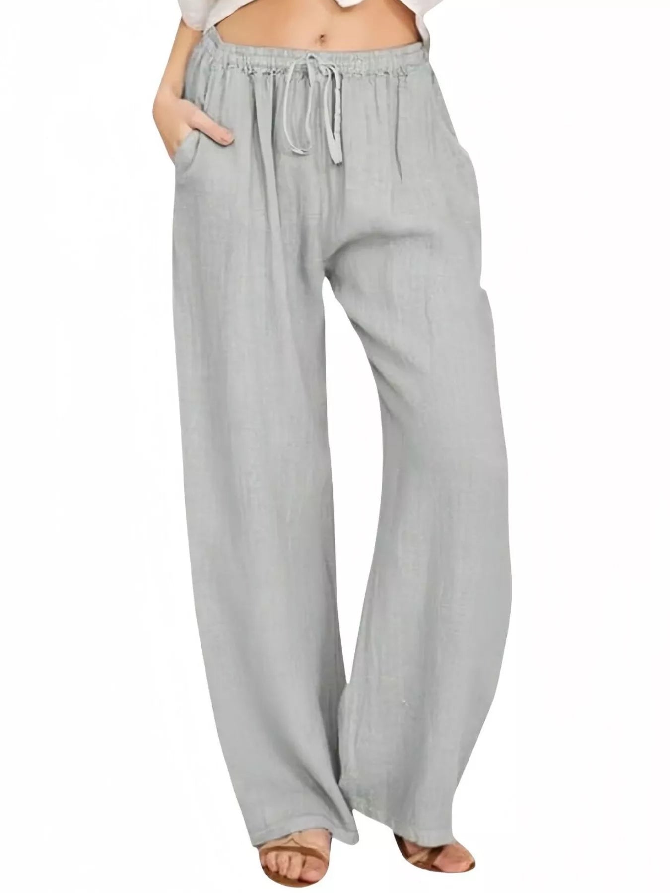 Full Size Casual Wide Leg Pants Plus Size
