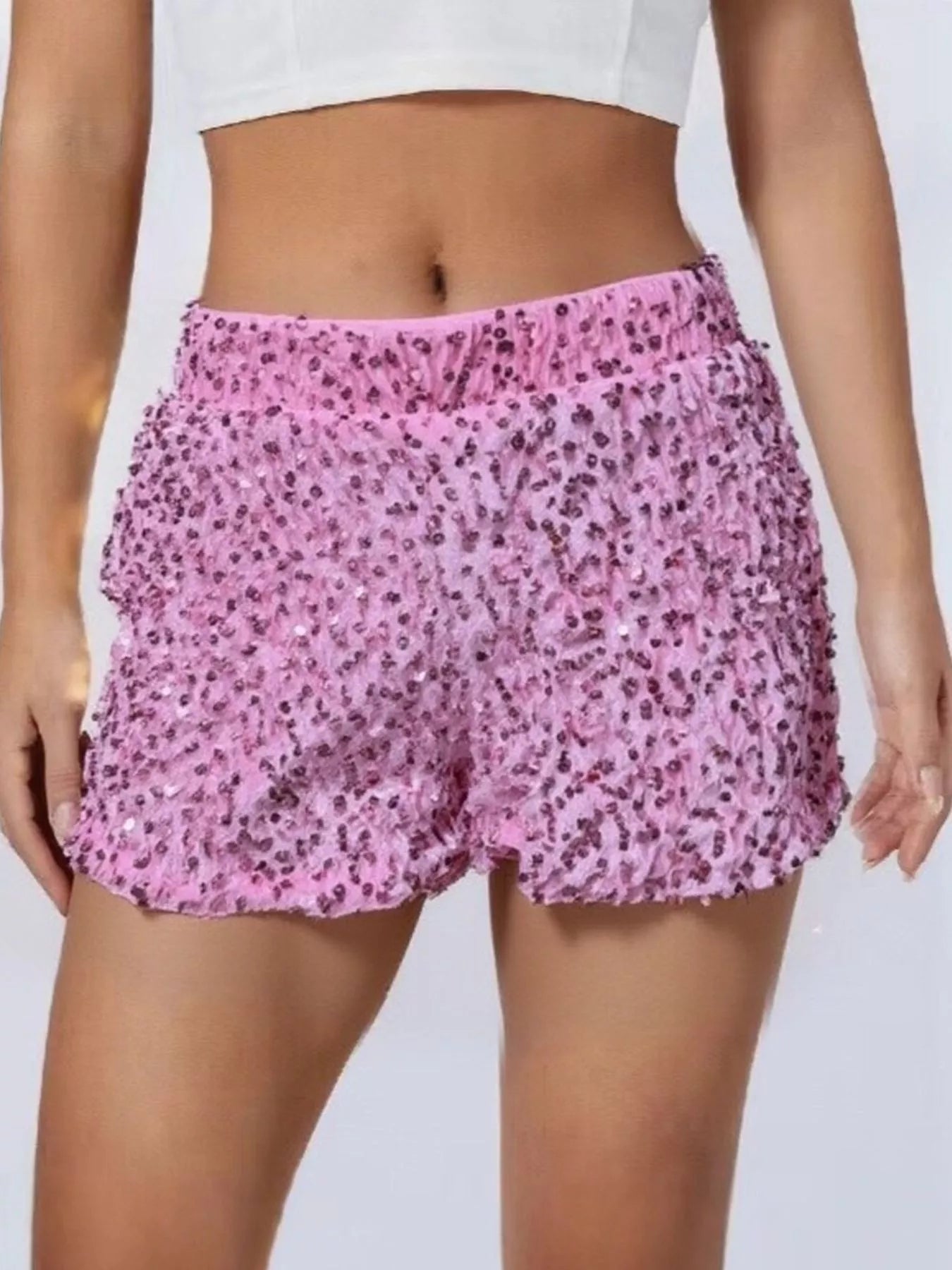 Sequin Embellished Shorts