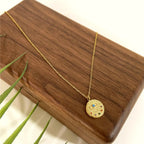 18K Gold-Plated Coin Pendant Necklace