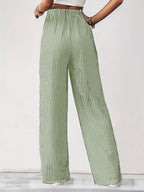 Striped High-Waisted Wide Leg Pants
