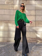 Wide Leg Pleated Pants