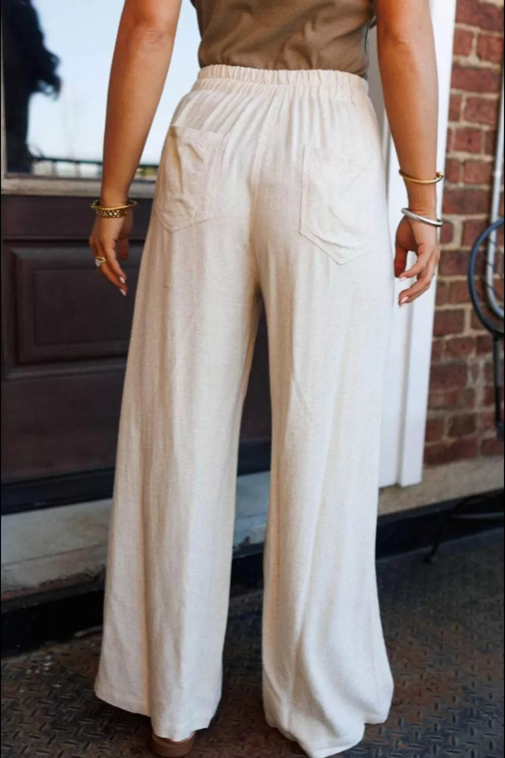 Wide Leg Drawstring Pants