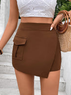 Pocketed High Waist Shorts