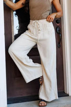 Wide Leg Drawstring Pants