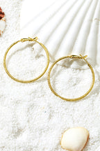 Gold Plated Retro Hoop Earrings