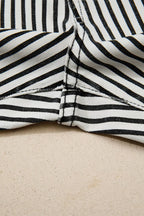 Stripe Patch Pocket High Waist Shift Denim Jeans