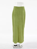 Solid Color Midi Skirt
