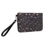 Ellen Tracy Metallic Leopard Wristlet