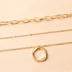 Three Layered Pendant Necklace