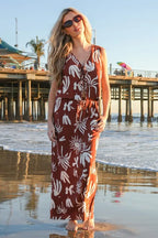 VERY J Printed Resort Midi Skirt