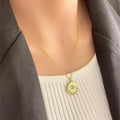 18K Gold-Plated Coin Pendant Necklace