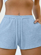 Drawstring Shorts with Pockets