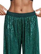 Sequin Wide-Leg Pants