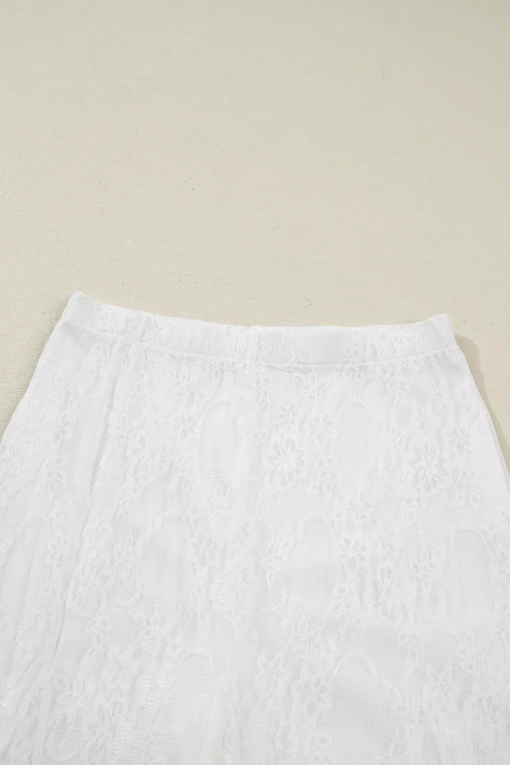 Sheer Floral Lace Flowy Maxi Skirt