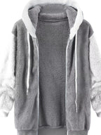 Full Size Fleece Zip-Up Hooded Outerwear Plus Size