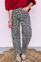 Leopard Print Relaxed Fit Jeans