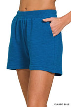 Zenana Cotton Slub Shorts