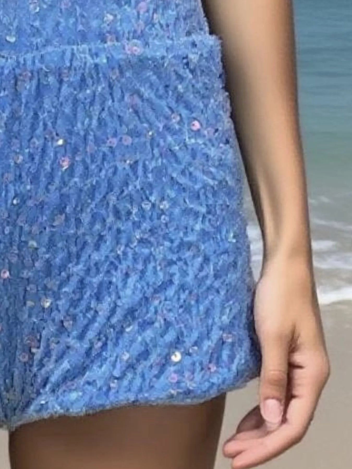 Sequin Embellished Shorts