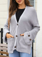Oversized Knit Button-Down Cardigan