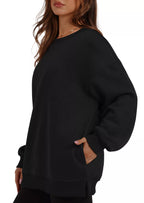 Casual Solid Color Long Sleeve Sweatshirt