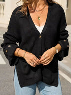 Oversized Knit Button-Down Cardigan